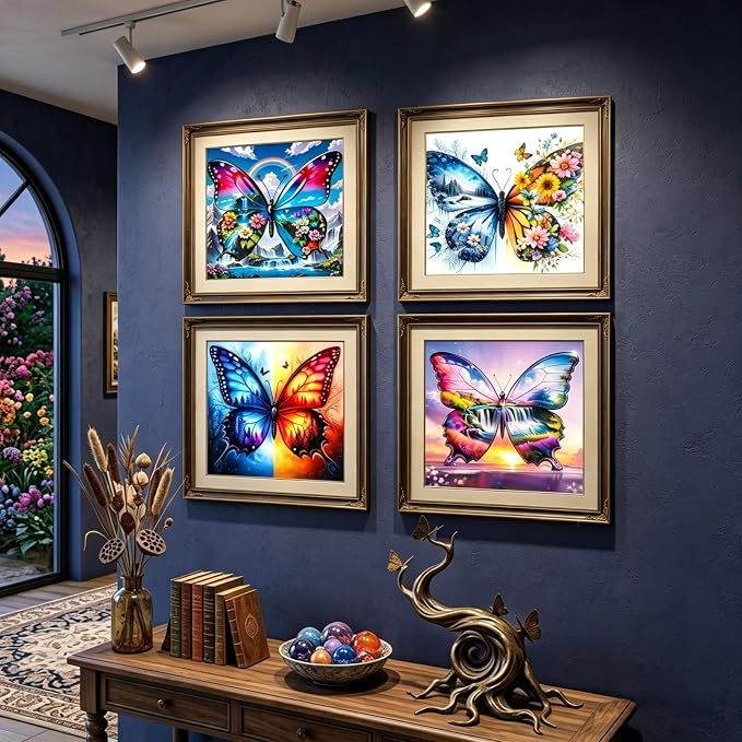 4 Pack 5D Butterfly Diamond Painting Kits - Image 4