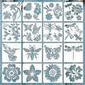 Zonon 16 Pieces Stencils for Painting, Reusable Large Butterfly Hummingbird by Zonon