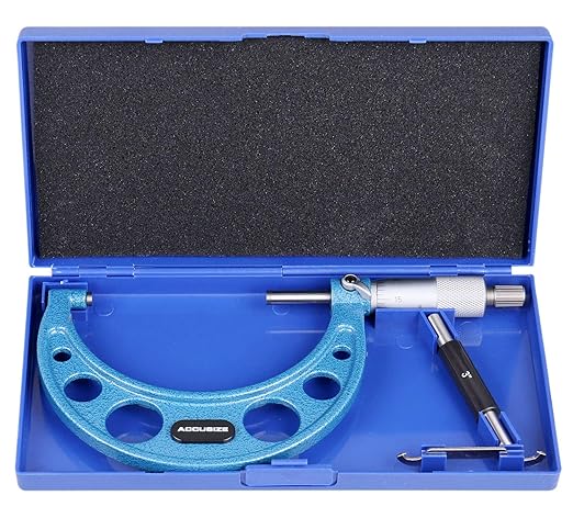 Accusize Industrial Tools EG00-0004 Ultra-Precision Outside Micrometer, 3-4 in