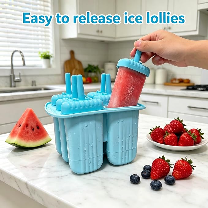 Popsicle Molds 6 Cavity Silicone Ice Pop Molds - Image 2