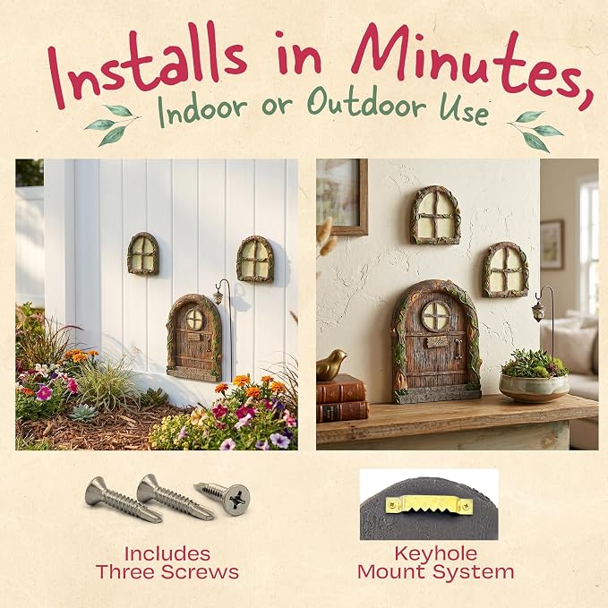 Fairy Doors for Trees, Fairy Door, Fairy Garden, Fairy Garden Accessories - Image 6