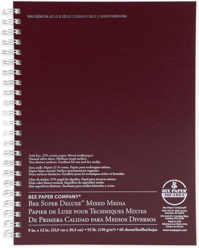 Bee Paper - 14"x 17" Super Deluxe Mixed Media Sketching Pad, 50 Sheets by BeePaperCompany