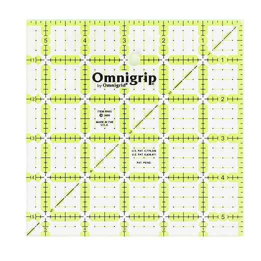 Omnigrid 5-1/2-Inch by 5-1/2-Inch Non-Slip Quilter's Ruler by Omnigrid
