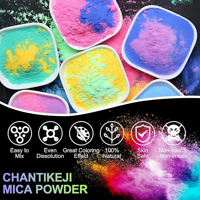 CHANGTIKEJI Mica Powder，36 Colors - 10g/Bottle of Natural Pigment Powder - Image 5