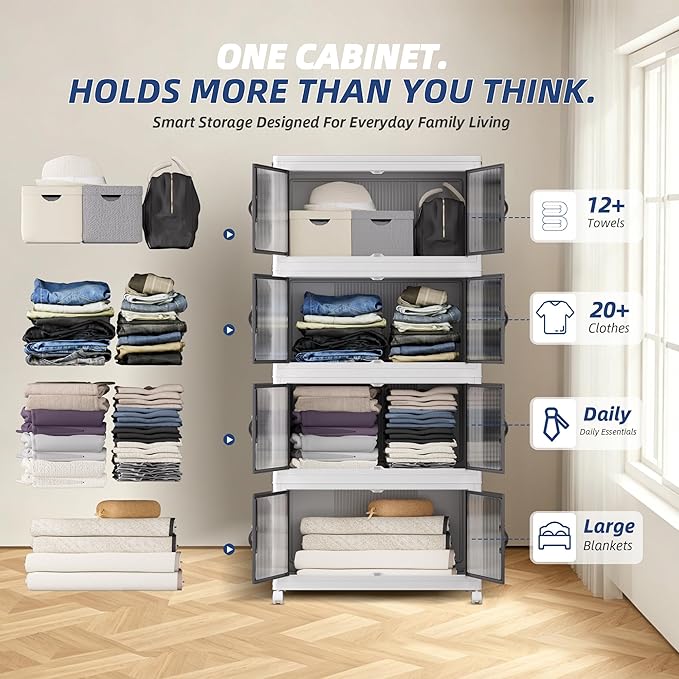 SAILUN 116Gal/464Qt Stackable Storage Bins Folding Collapsible Storage Bins - Image 5
