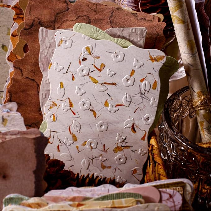 144 Sheets 3D Embossed Scrapbook Paper, 4x5.5 Letterpress Textured Ephemera - Image 5