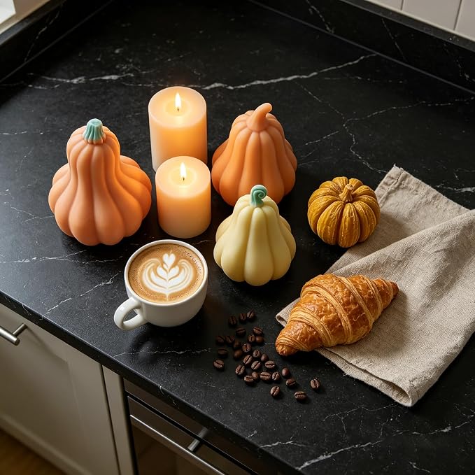 3PCS 3D Pumpkin Silicone Mold, Halloween Thanksgiving Multi Craft Casting | 3D - Image 3