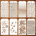 8 Pieces Stencils for Crafts Polka Dot Brick Layering Stencils Mixed Media by Boqon