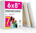 PHOENIX Stretched Canvas for Painting 6x8 Inch/7 Value Pack, 8 Oz Triple Primed by PHOENIX