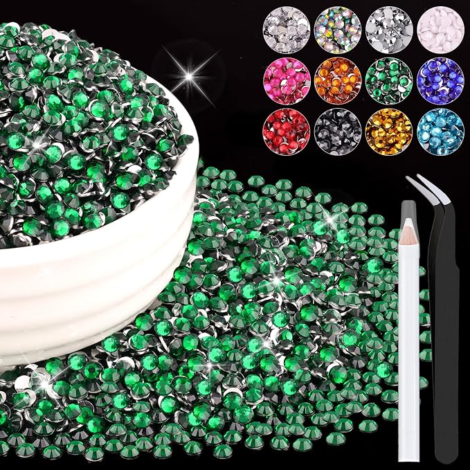 8000PCS 3mm Resin Rhinestones Bulk by BELLEBOOST