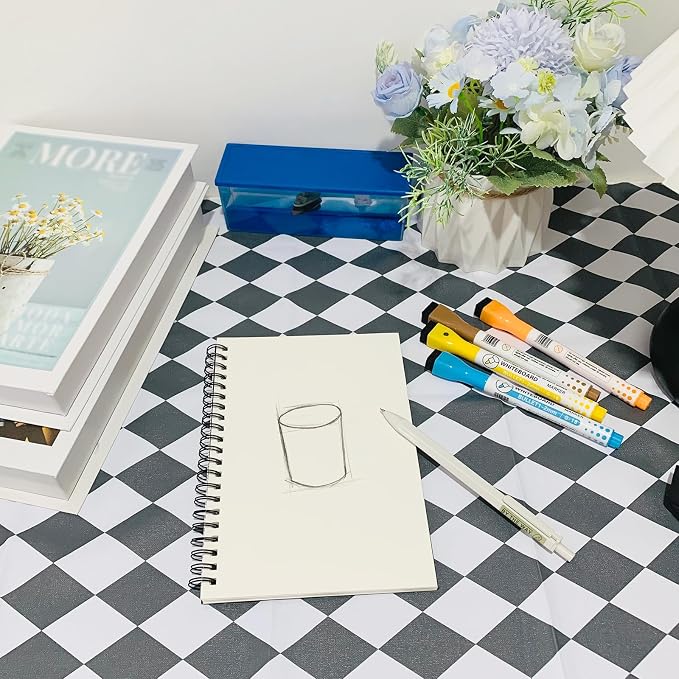 DSTELIN Blank Spiral Notebook, Soft Cover, Sketch book, 100 Pages / 50 Sheets - Image 4