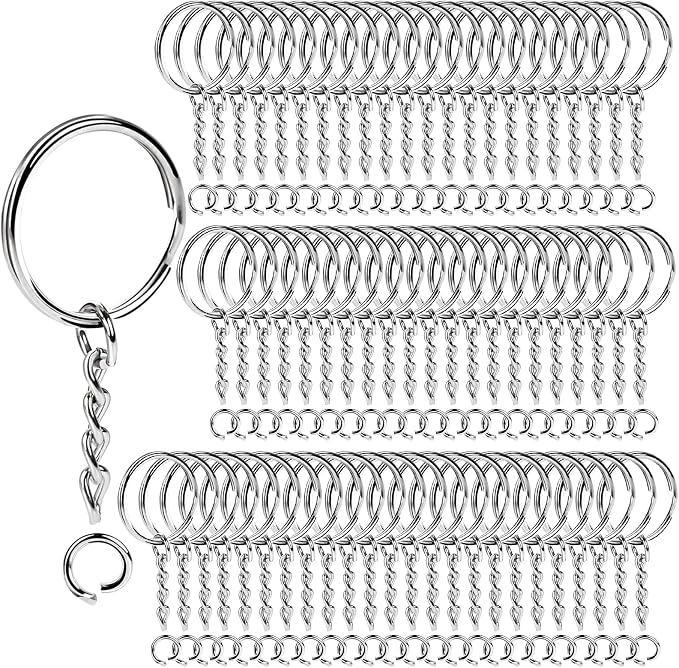 Teenitor 120Pcs Key Chain Rings Keychain Rings 1inch, Keychain Making Supplies by PERFECTYOURBEAUTY