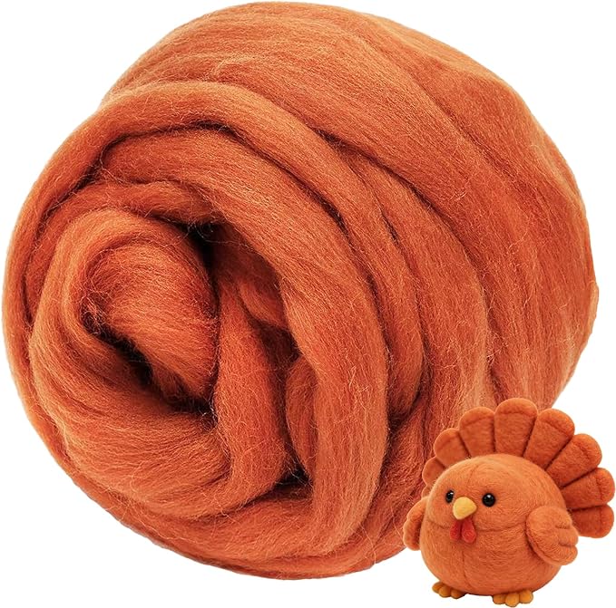 FYANER Needle Felting Wool, 3.5oz Wool Roving, Soft Wool Batting by MakeEveryProductCarefully