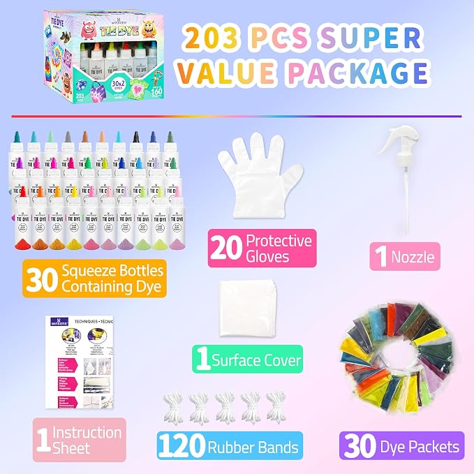 30 Colors Tie Dye Kit, Tie Dye Set - Image 2