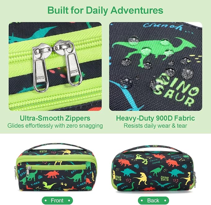 Large Pencil Case for Boys, Durable Kids Pencil Pouch for School, Wide Opening - Image 7