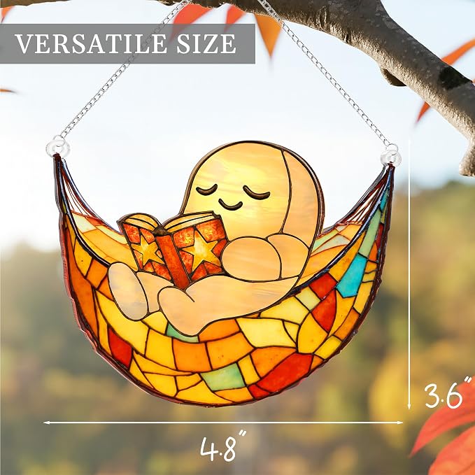 Halloween Stained Glass Ghost Ornaments Acrylic, Halloween Decor Cute Suncatcher - Image 7