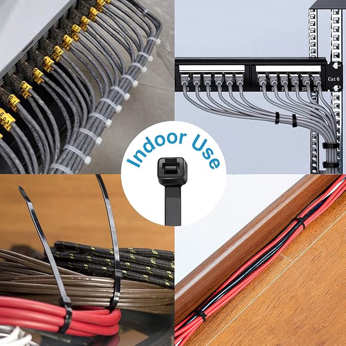 Zip Ties 12 inch, Black Zip Ties 5000 pack, 40lb, Cable Ties, Self-locking Wire ties for indoor and outdoor use, by Tantti