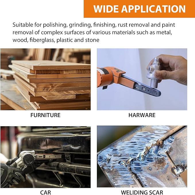 TAOKYID 36 Pack 1/2 x 18 Inch Sanding Belts for Air Belt Sander, Aluminum Oxide File Abrasive Belts 1/2-Inch x 18-Inch, 12 Each of 40/60/80 Assorted Grits 1/2x18 Sanding Belt Sandpaper