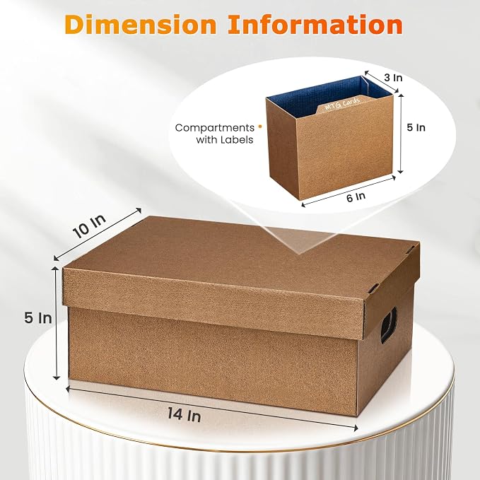 Card Storage Deck Box, Removable Trading Card Holder Organizers - Image 4