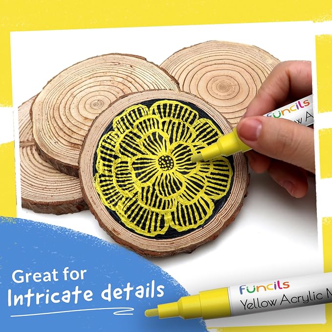 5 Acrylic Yellow Paint Pen - Image 4