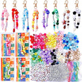TOHONGADON 618 Pcs Bead Keychain Kit, Colorful Bag Charm Kit by TOHONGADON