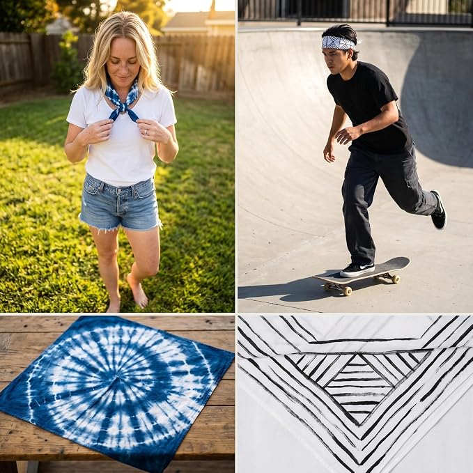 The Peacock Crew Premium Soft Cotton Bandanas Pack - Image 6