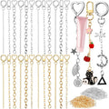 Liliaafar 96 Set Keychain Making Kit Gold Silver Metal Keychain Clips by Unknown