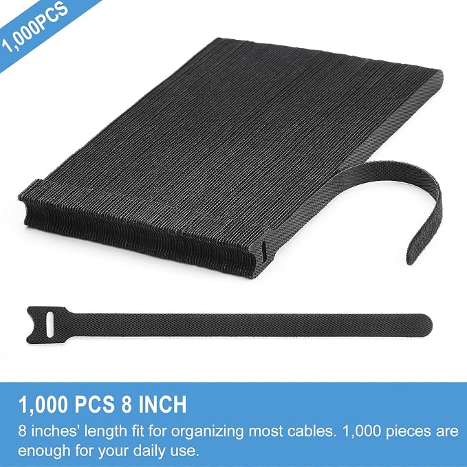 1, Cable Straps | Hook & Loop Cord Organizer, Cable Management - Image 2