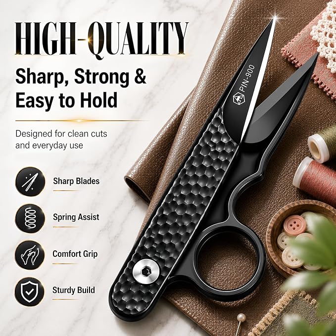 Premium Sewing Scissors, Sharp Precision Thread Snips - Image 2