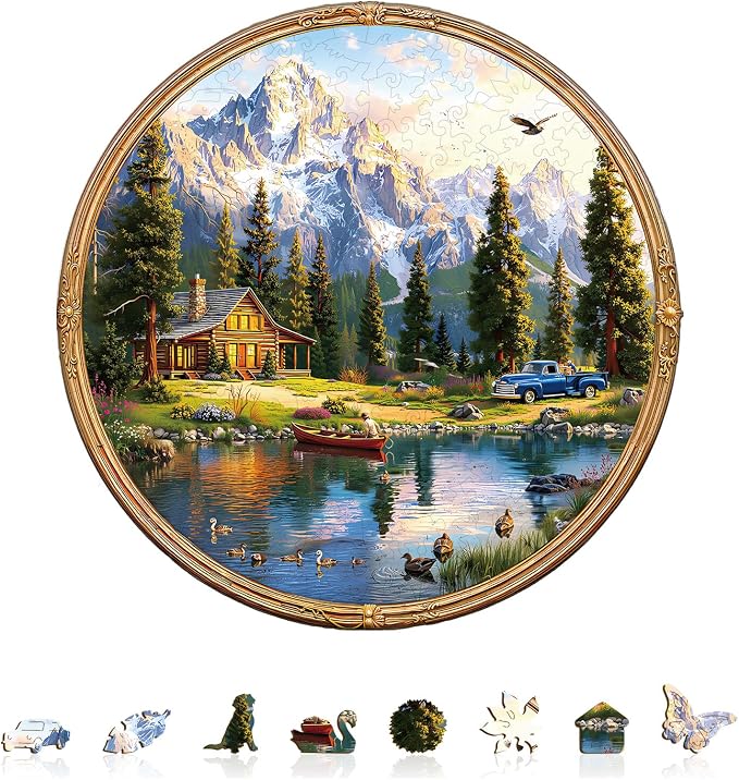Lakeside Leisure Puzzles Adults Gifts Wooden 100 Pieces 8.5 * 8.5in by Jollitot