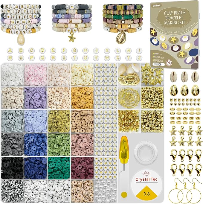ClaBead 6300 Pcs Clay Beads Bracelet Making Kit by ClaBead