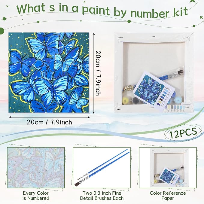 Nezyo 12 Sets Paint by Numbers Kit - Image 2