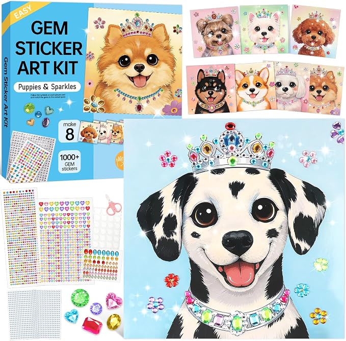 Gem Art Sticker Kit, Diamond Art Sticker Crafts by Fortand