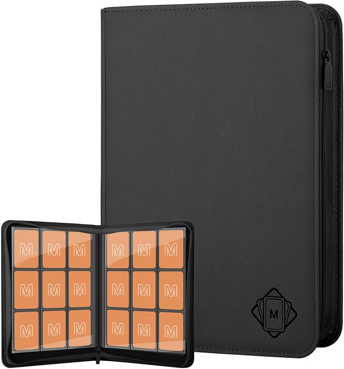 Trading Card Binder with 9 Side Loading Pocket Card Album Hold Up to 540 Cards by MOSLA