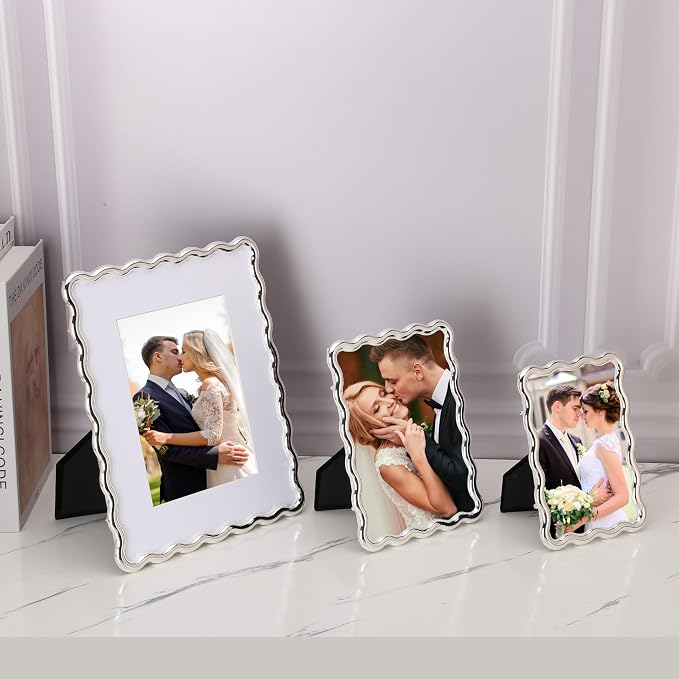Silver 8x10'' Heavy-Duty Zinc Alloy Photo Frames - Image 3