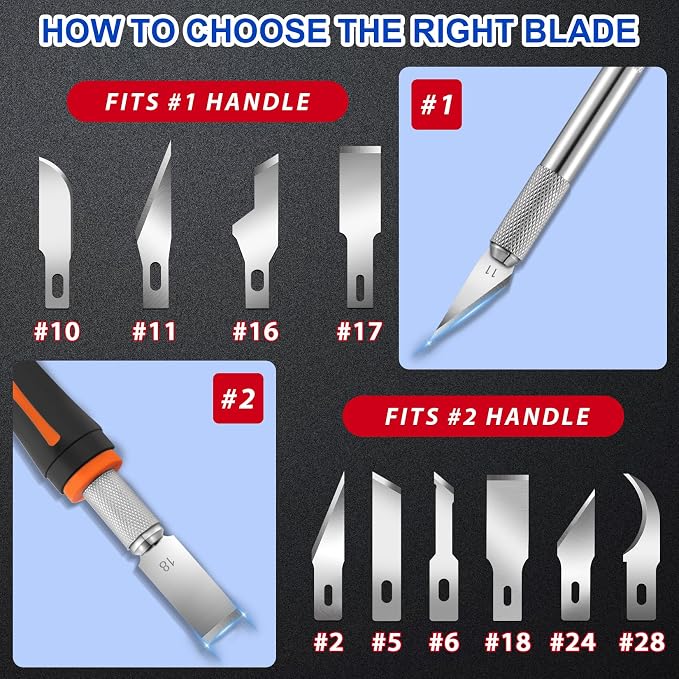 DIYSELF 150 Pack Exacto Knife Blades, #18 Hobby Knife Blade Refills - Image 4