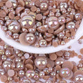 2000PCS AB Color Imitation Half Round Pearls Bead Loose Beads Gems, Mixed Sizes by UYTRDVG