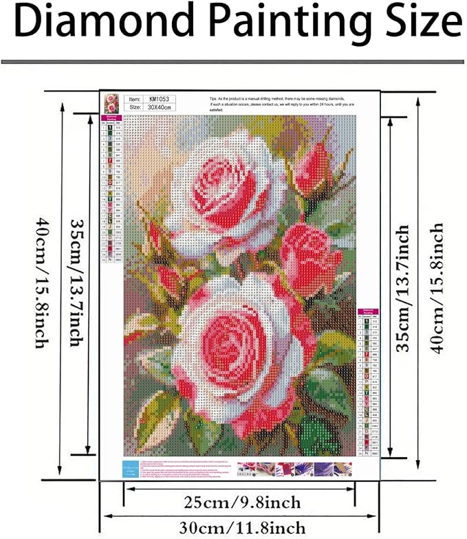 Diamond Paintings Kits for Beginners, Flower Diamond Arts Kits for Adults - Image 5