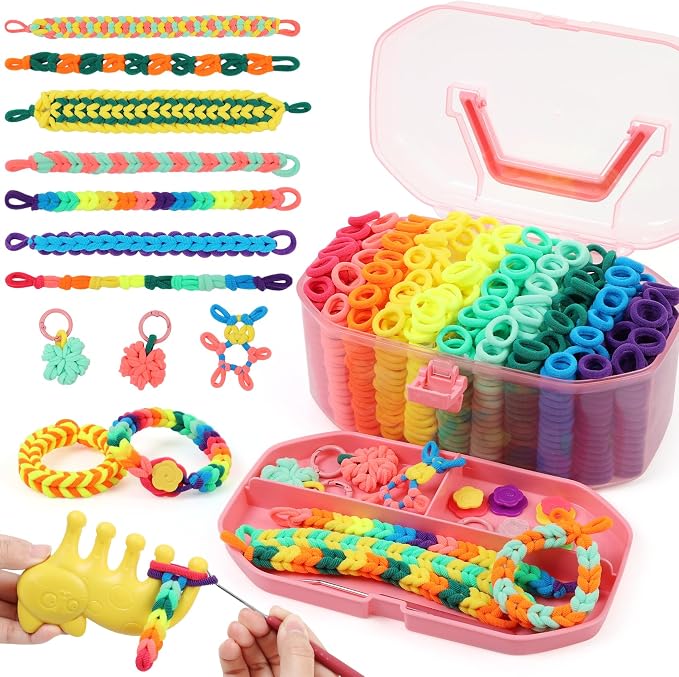 IQKidz Arts and Crafts for Kids Ages 6-8 8-12, Bracelets Making Loom Kit by IQKidz