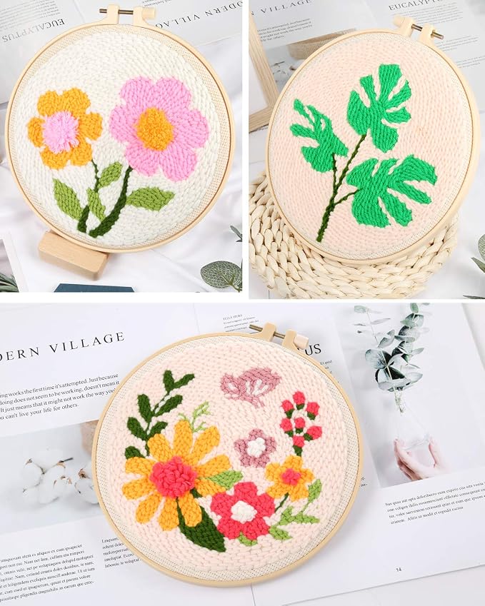 Pllieay 3 Set Punch Needle Embroidery Starter Kits Include Instruction - Image 7