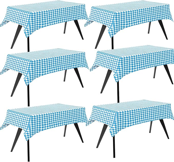 Iceyyyy 6 Pcs Oktoberfest Tablecloth- 54" x 108" Oktoberfest Bavarian Flag by Iceyyyy