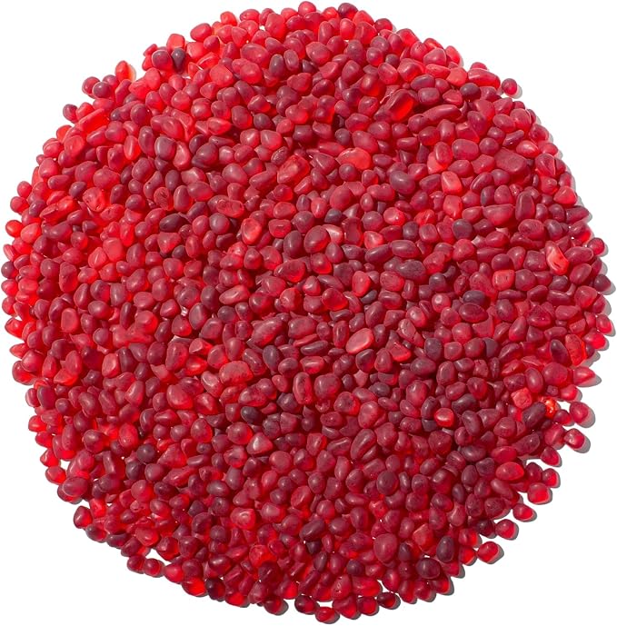 Keedolla 3 Lb Red Sea Glass Pebbles Stones Aquarium Gravel Fish Tank Rocks by Keedolla