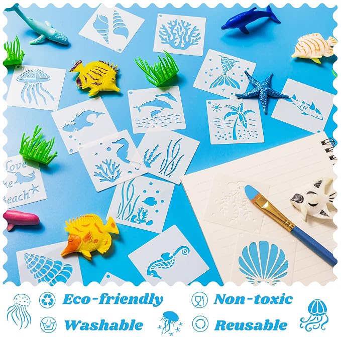 Fainne 100 Pcs 2 Inch Stencils Small Stencils - Image 4
