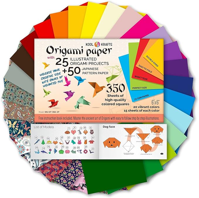 Origami Paper | 350 Origami Paper Kit | Set Includes - Image 9