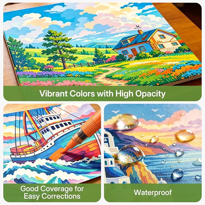 WUO 48 Colors Acrylic Paint Markers, Acrylic Paint Pens and Acrylic Markers - Image 7