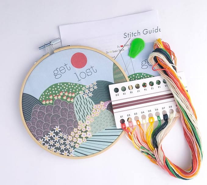 FUNATIC Get Lost Embroidery Kit | Funny Beginner Needle Work Starter Set - Image 2