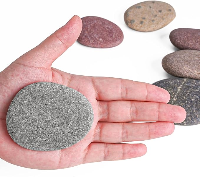 River Rocks for Painting 25 Pcs Large 2-3 Inch Flat Smooth Painting Stones - Image 7