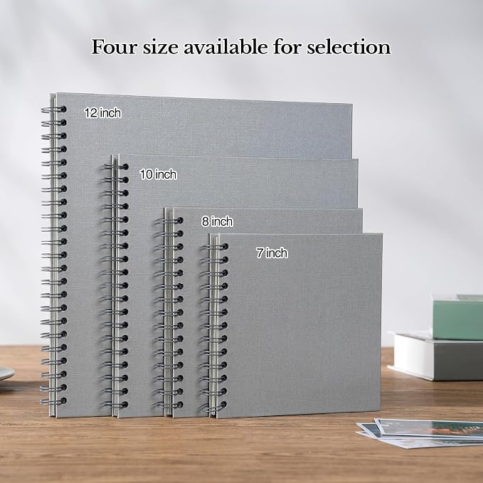 potricher 10 x 10 Inch DIY Scrapbook Album 40 Pages Hardcover Kraft Paper Scrap - Image 6