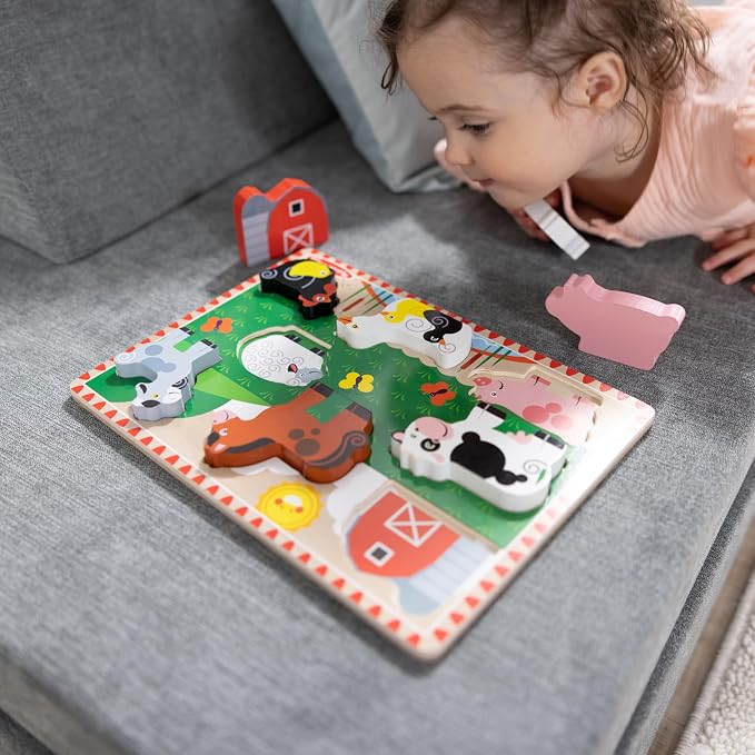 Melissa & Doug Farm Wooden Chunky Puzzle - Image 2