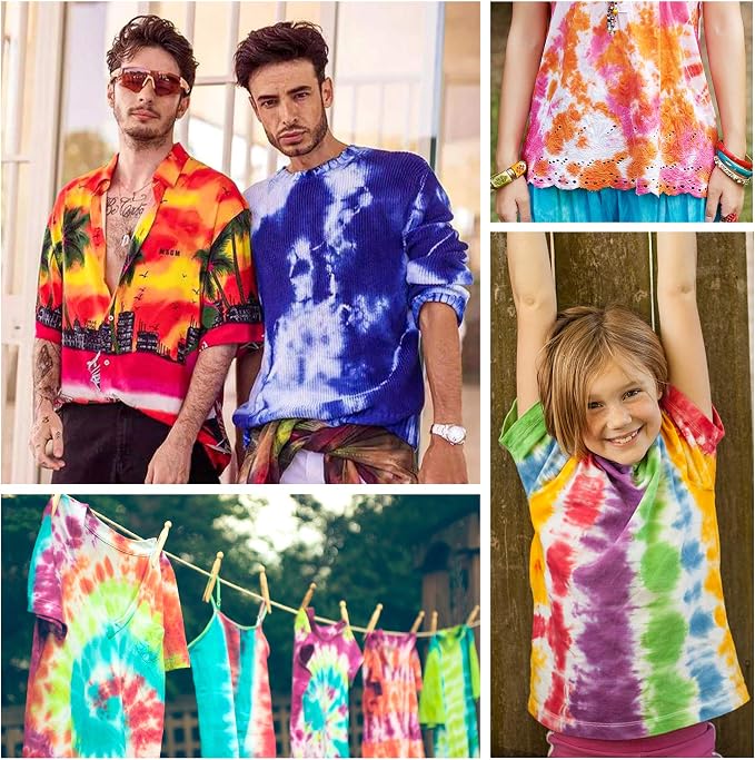 7 Colors Tie Dye Kit, 13.52oz Jumbo-Size Fabric Dye - Image 6